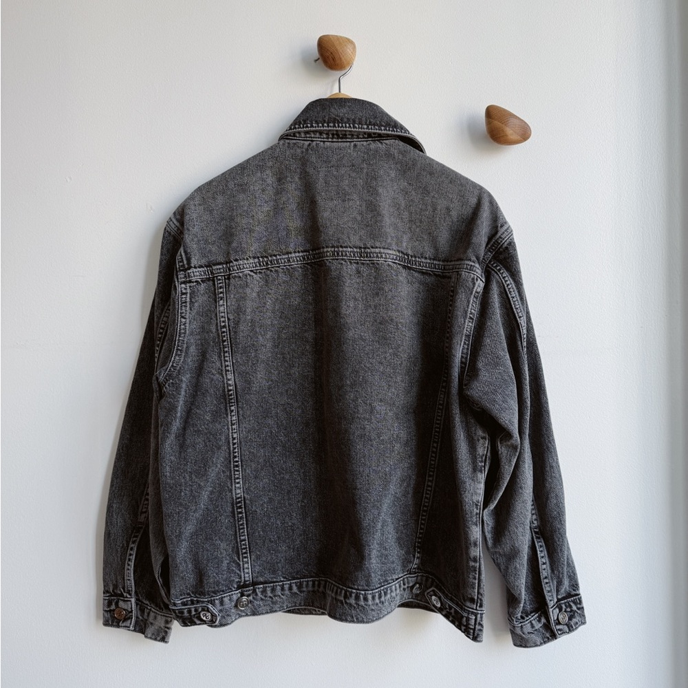 Anine Bing Charcoal Black Denim Jean Jacket - Picture 2 of 7